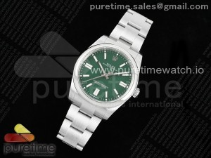 Oyster Perpetual 124300 41mm APF 1:1 Best Edition 904L Steel Green Dial VR3230