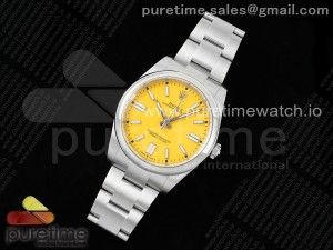 Oyster Perpetual 124300 41mm APF 1:1 Best Edition 904L Steel Yellow Dial VR3230