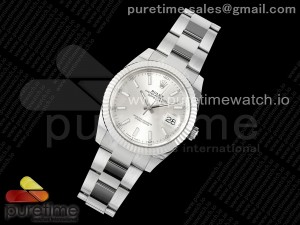 DateJust 41 126334 C+F 1:1 Best Edition 904L Steel Silver Dial on SS Oyster Bracelet VR3235