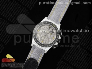 Daytona DIW Space Mission Gray Textured Dial on Gray Nylon Strap A4130 Clone