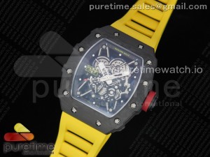RM035-02 KVF Best Edition Skeleton Dial Red on Yellow Rubber Strap MIYOTA8215 V3