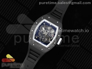 RM055 NTPT RMF Best Edition Skeleton White Dial on Black Rubber Strap Clone RMUL2