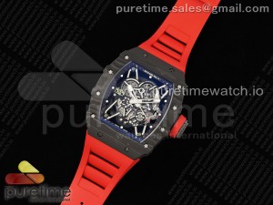 RM035-02 Real NTPT ZF 1:1 Best Edition Skeleton Dial on Red Rubber Strap NH05A V3+