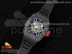 RM035-02 Real NTPT ZF 1:1 Best Edition Skeleton Dial on Black Rubber Strap NH05A V3+