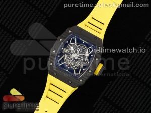 RM035-02 Real NTPT ZF 1:1 Best Edition Skeleton Dial on Yellow Rubber Strap NH05A V3+