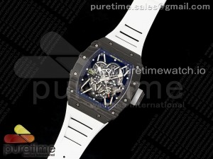 RM035-02 Real NTPT ZF 1:1 Best Edition Skeleton Dial on White Rubber Strap NH05A V3+