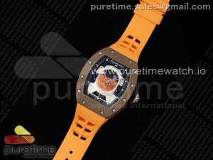 RM52 Astronaut Tourbillon Brown Ceramic YSF Best Edition on Orange Rubber Strap