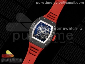 RM055 NTPT ZF 1:1 Best Edition White Bezel Red Crown on Red Rubber Strap RMUL2 Super Clone