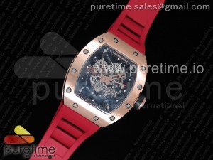 RM035-02 Americas RG KVF Best Edition Skeleton Dial on Red Rubber Strap MIYOTA8215