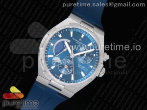  Overseas Dual Time Power Reserve TWA Best Edition Blue Dial on Blue Rubber Strap A1222