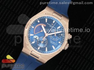 Overseas Dual Time Power Reserve RG TWA Best Edition Blue Dial on Blue Rubber Strap A1222