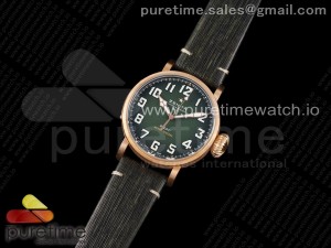 Pilot Type 20 Extra Special Bronze XF 1:1 Best Edition Green Dial on Green Leather Strap A2824
