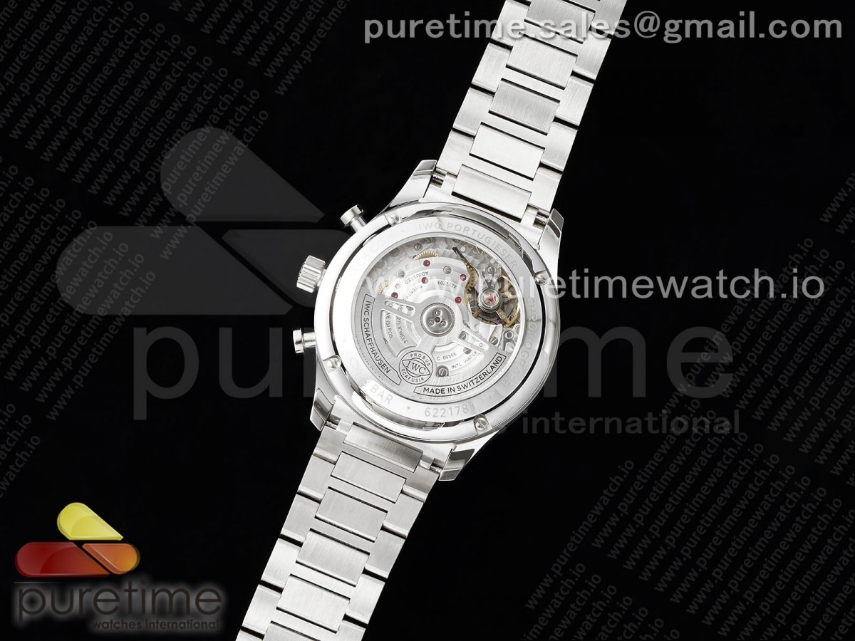 Portuguese Chrono IW3716 ZF 1:1 Best Edition White Dial on SS Bracelet ...