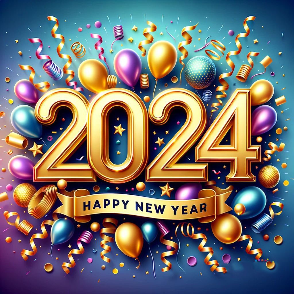 Happy 2024 New Year, Holiday and Discount